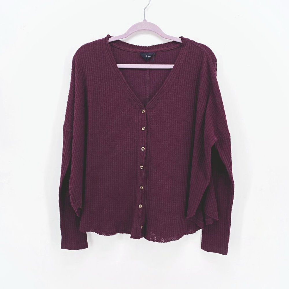 Out From Under Jojo Button Front Thermal Top